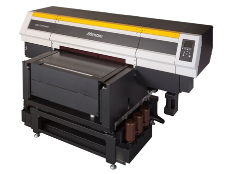 New LUS-350 UV ink is compatible with the Mimaki UJF-7151plus, direct-to-object production flatbed LED UV printer.