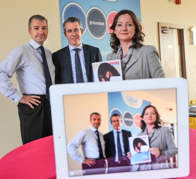 (L-R) Ian Brennan, Director of IT, laya healthcare; Duncan Groom, Managing Director, Neopost Ireland; and Joanne Boyle, Head of Customer Service at laya healthcare.