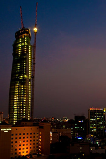 The Bitexo Financial Towers rises 68 floors above modern day Hồ Chí Minh City